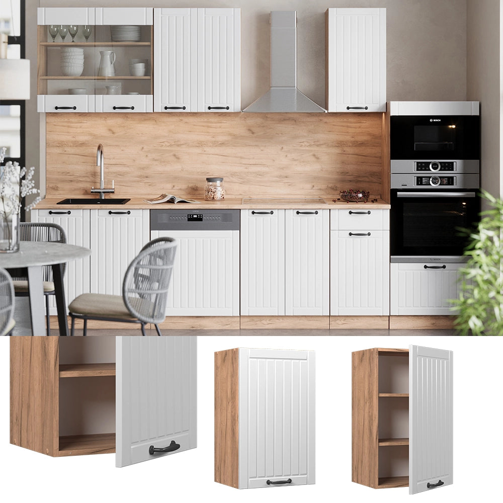 Vicco Pensile da cucina Bianco casa di campagna 45 cm