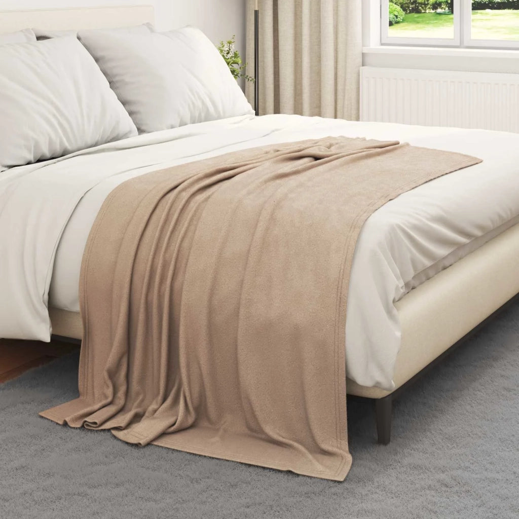 Coperte da Pile 24 pz Cammello 170 x 130 cm Panno