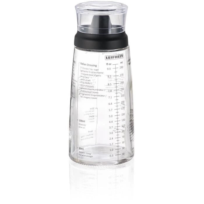 LEIFHEIT Agitatore per condimenti 3195 Agitatore per condimenti Leifheit graduato 300 ml con beccuccio antigoccia ideale per s