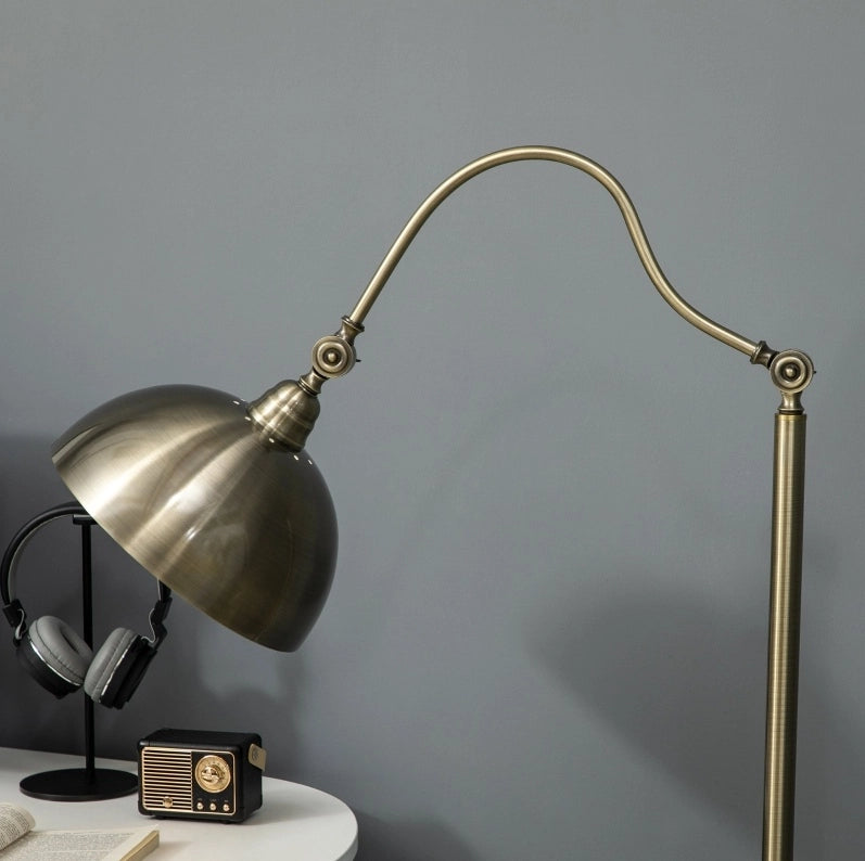 Lampada da terra 42x25.5x152 cm orientabile in metallo bronzo