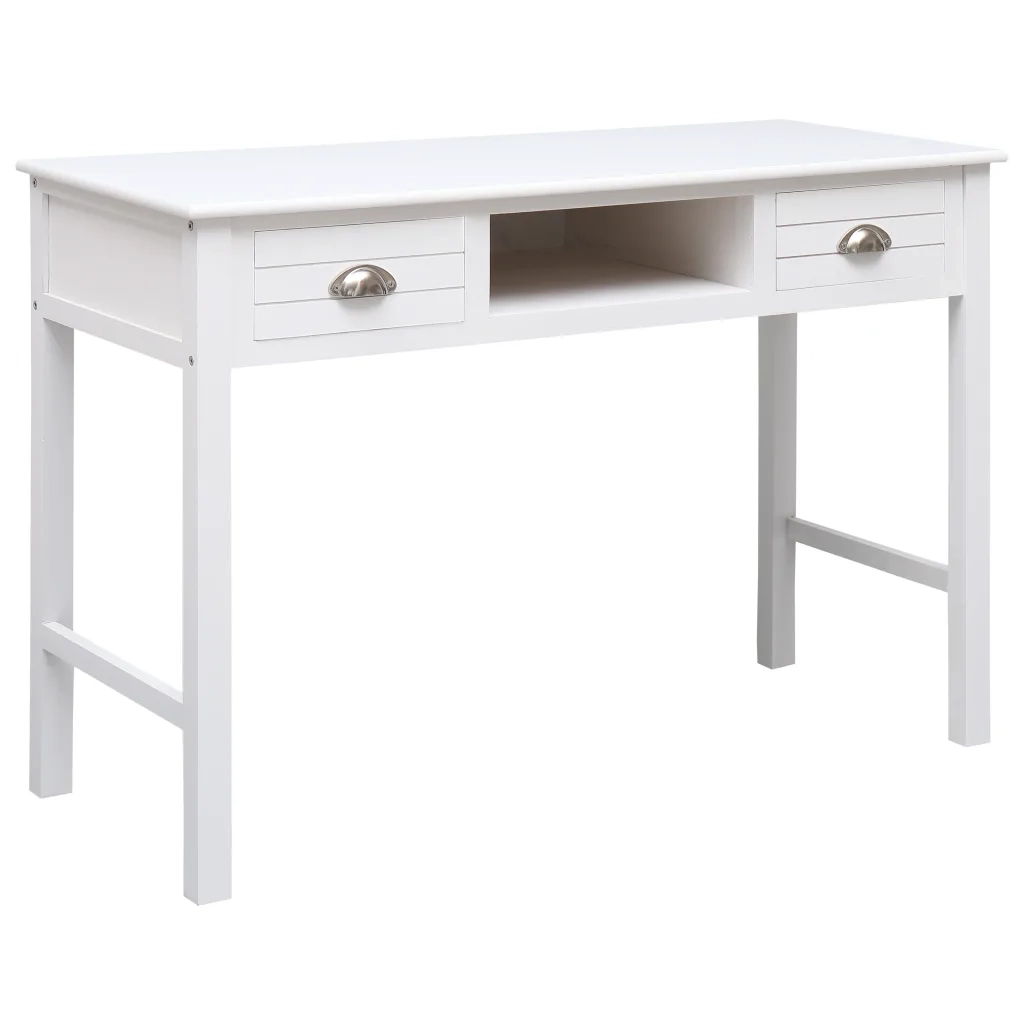 Scrivania Bianca 110x45x76 cm in Legno cod mxl 64357