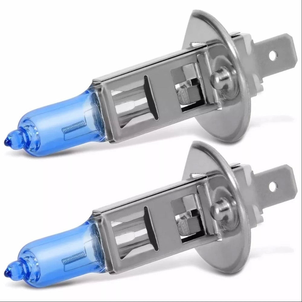 Trade Shop - Kit Coppia Luci Fari Per Auto H1 8500k 12v 55w Xenon Halogen Bulb -
