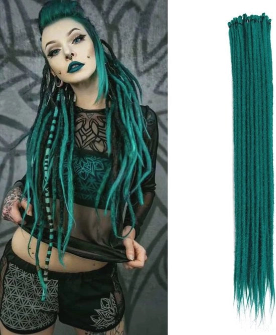 Estensioni di Dreadlock Sintetiche 20 Pollici - 0,6 cm Diametro Fili Viscose Manuali per Stili Hip-Hop