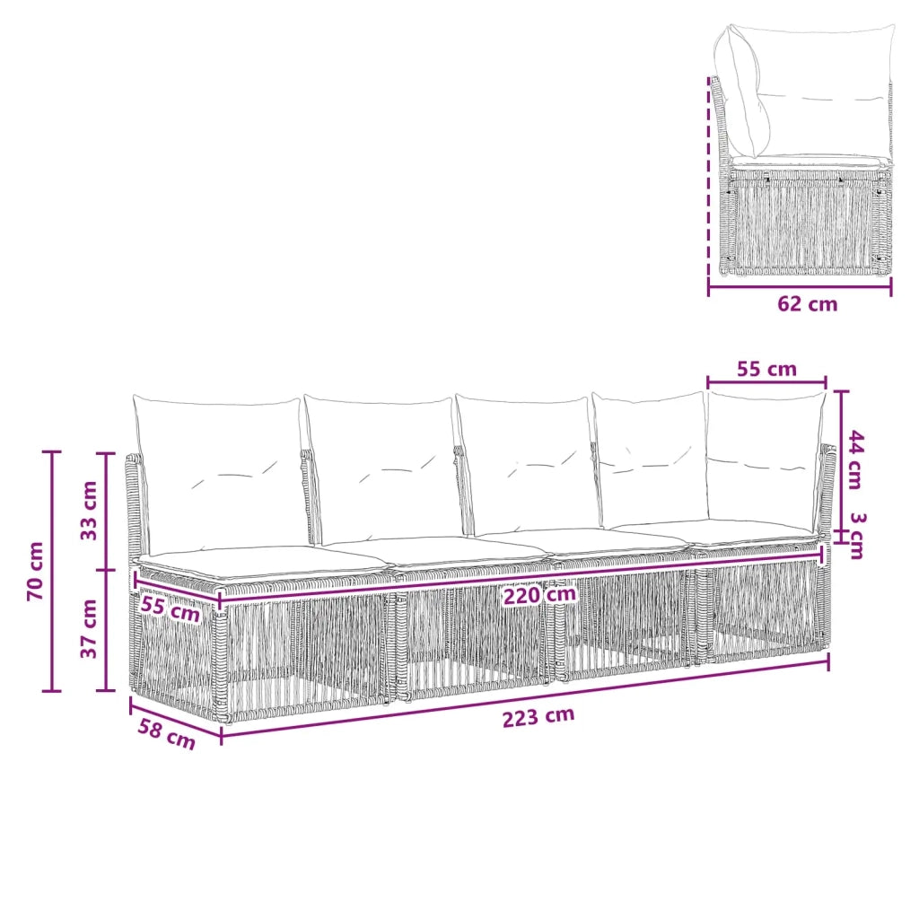 Divano a 4 posti con bracciolo sinistro 4 pcs 4-Numero di posti 42026717