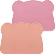 Tavolo per bambini, bambino, piastra di silicone, lavabile, antiscivolo, BPA-free, impermeabile, per bambini e bambini piccoli, segnale arancione, rosa