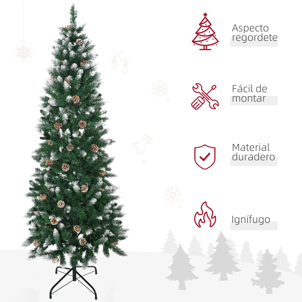 Albero di Natale Artificiale ¨C zephmum ¨C Verde 180 cm con base pieghevole