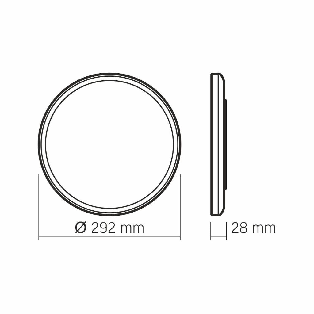 Plafoniera LED tonda bianca 18W 2000lm 4000K 29,2cm Videx
