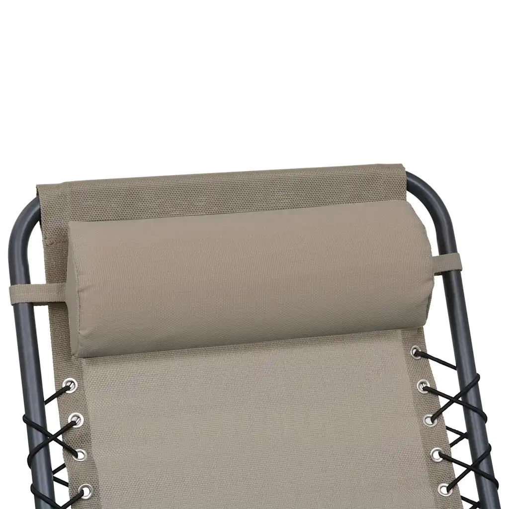 Poggiatesta per Sdraio Grigio Talpa 40x7,5x15 cm in Textilene 47934