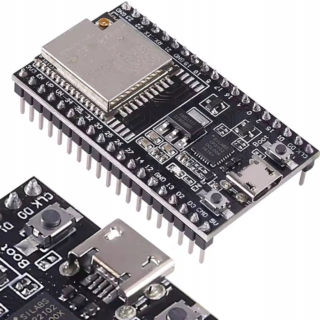 Modulo ESP-WROOM-32U – WiFi e Bluetooth | 32 GPIO, Micro USB, U.FL | 4MB Flash, Arduino IDE | Progetti IoT e Automazione