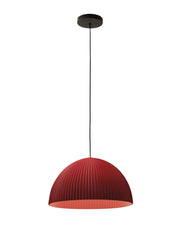 Lampada a Sospensione Carola Ø360mm E27 10W, Struttura in Metallo e Plastica Vegetale, Colore Bordeaux, IP20, Classe 1 - Carola Design