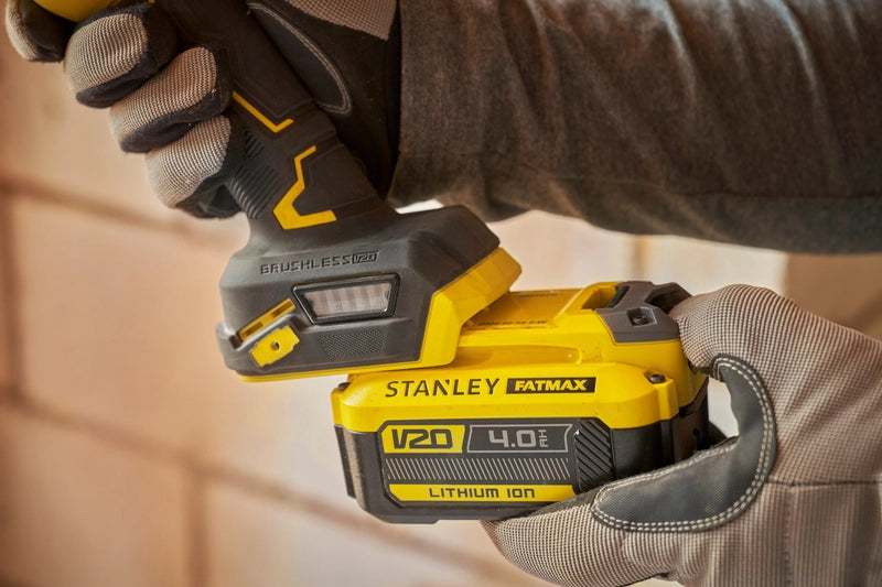Stanley FatMax V20 SFMCG710M1T-QW Smerigliatrice Angolare 18V Brushless 125 mm + 1 batteria da 4Ah e valigetta Pro-Stack