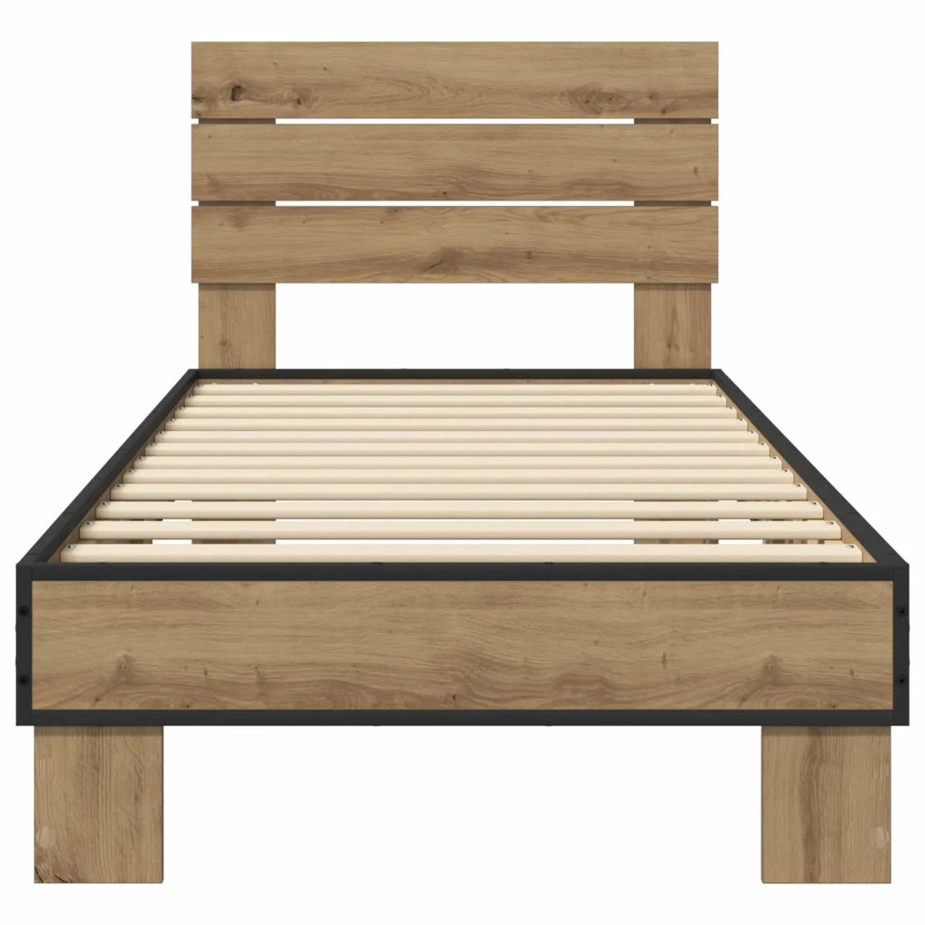 Struttura letto con testata Rovere Artigianale 80 x 200 cm 8009094