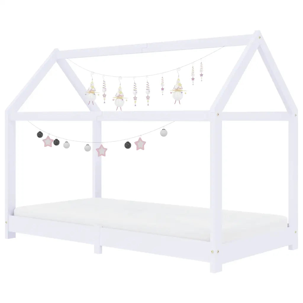 Giroletto per Bambini | Letto Infantile | Lettino Bianco in Massello di Pino 70x140 cm