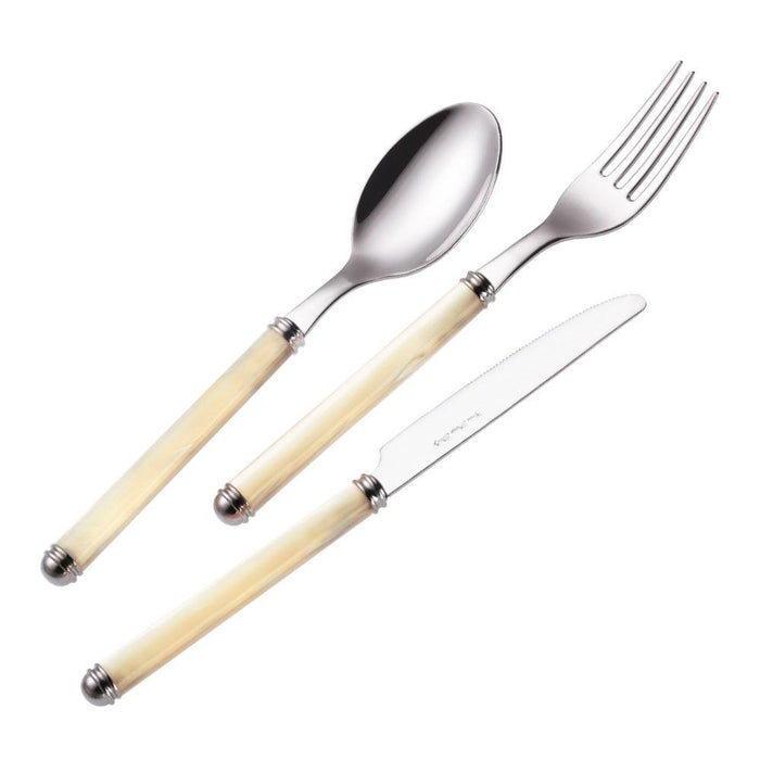 Servizio Set di Posate 24 pezzi in Acciaio Inox Eme Linea Perlato Blu 11