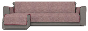 Copridivano in Poliestere con Penisola Sinistra Seduta 240 cm Bordeaux