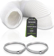 Serpentino di scarico 100/102 mm flessibile con viti per aria condizionata e asciugatrice 25 m Capotermica di scarico
