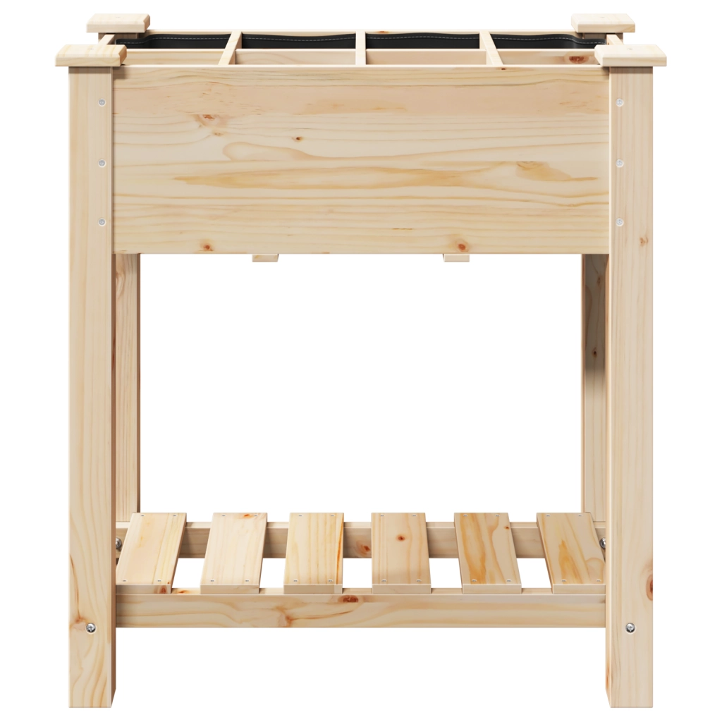 Fioriera per Giardino con Griglie 71x37x76 cm in Legno Massello di Pino