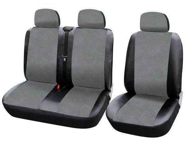 Coprisedili per furgoni 2 + 1 protezioni poliestere grigio e nero 19_0001023