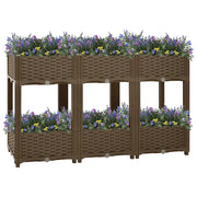 Fioriera Rialzata-Vaso da Esterno-Fioriera Elevata 120x40x71 cm in Polipropilene 907347