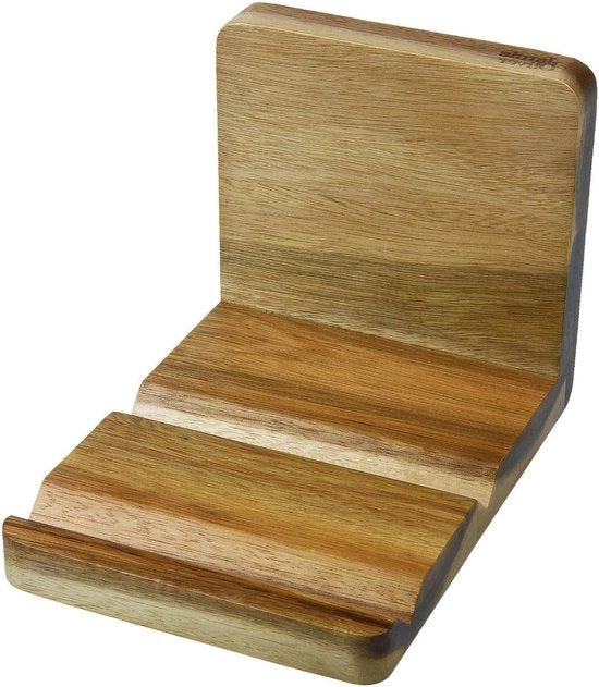 Libro di Ricette per Cottura e Supporto per Tablet in Legno di Acacia/Naturale - 18x13x13 cm