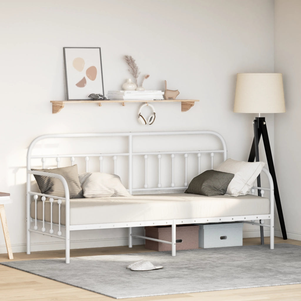 Struttura Letto Giorno  Bianca 80x200 cm in Acciaio