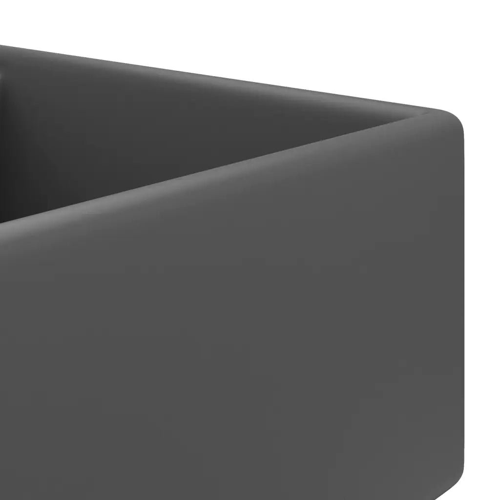 Lavabo con Troppopieno Quadrato Grigio Opaco 41x41 cm Ceramica 146950