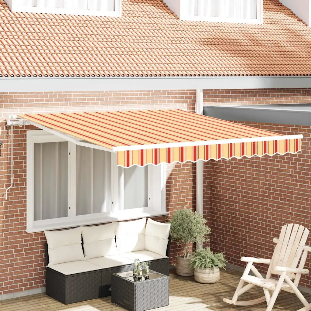 Tettuccio Elettrico Retrattile Giallo e Arancione 300 x 250 cm 3329963