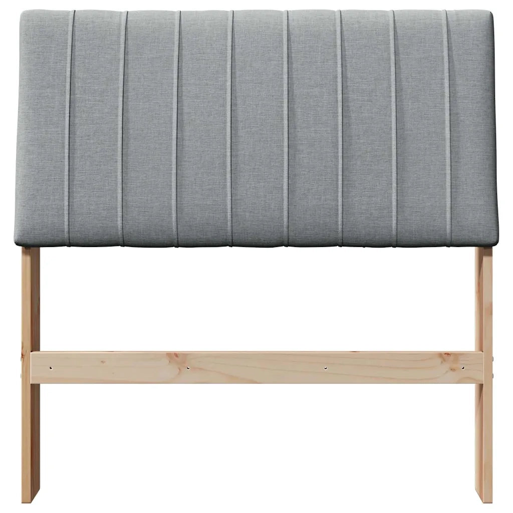 Testiera | Testata imbottita Grigio chiaro 90 cm Pino massello