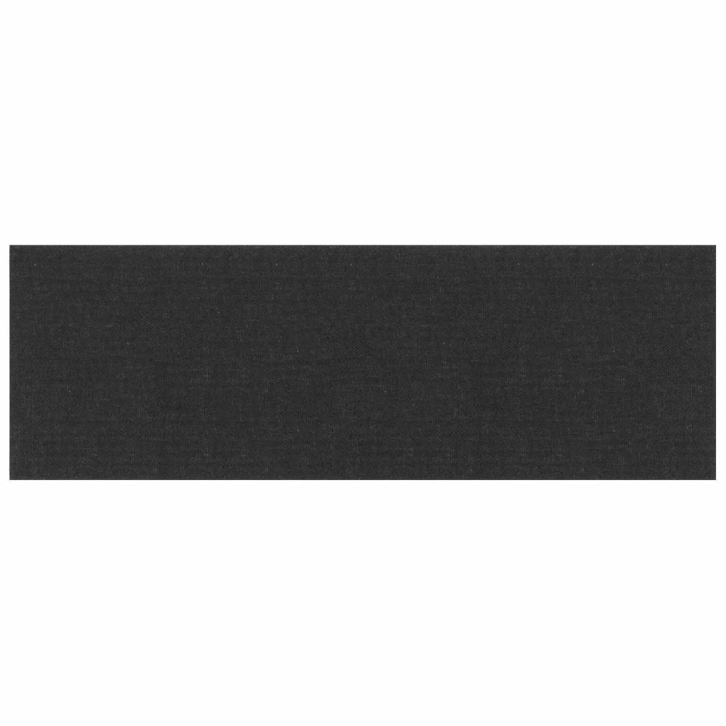 Testiera da Parete 12 pcs Nero 90 x 30 cm Tessuto 4008369