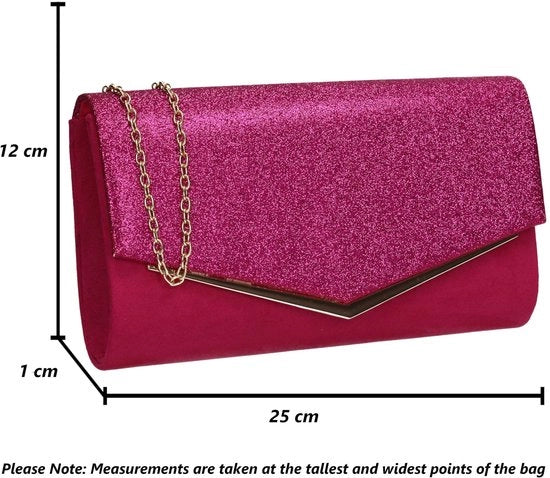 Borsa da sera per donne, fucsia