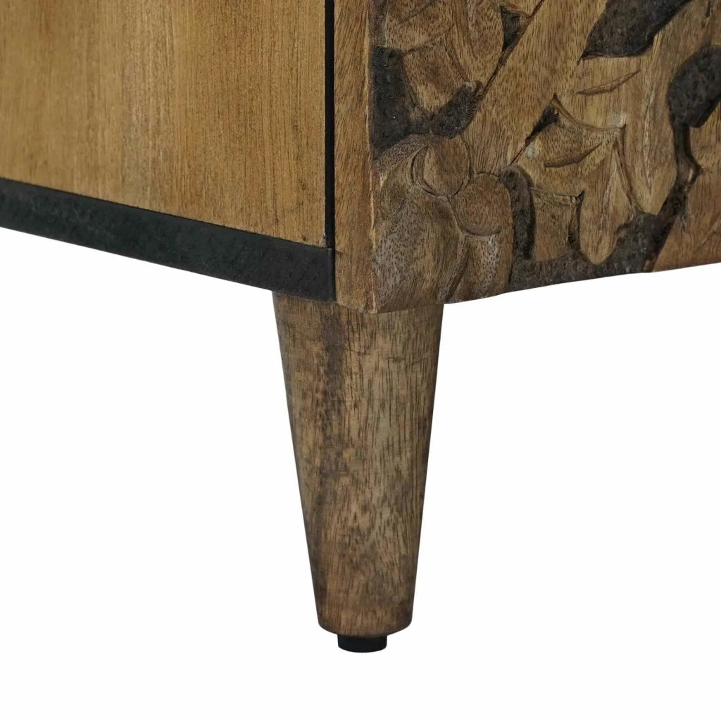 Mobile TV-Credenza per TV Marrone 105 x 33,5 x 46 cm Legno di mango massello 967388