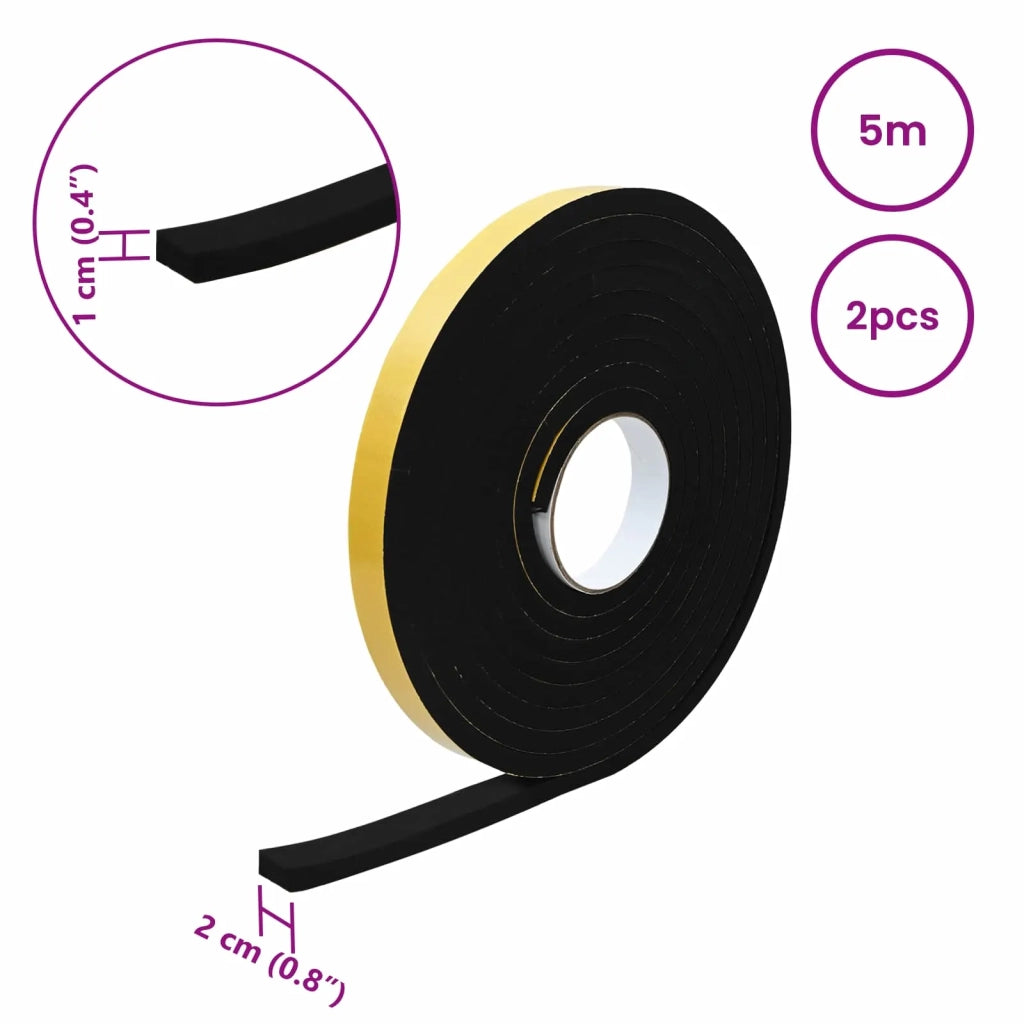 Nastro adesivo in schiuma 2 pcs Nero 20mm x 5m Schiuma CR 42024085