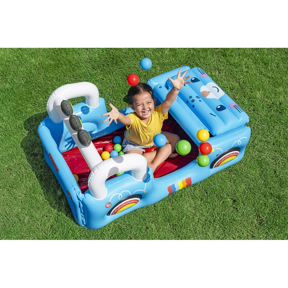 Trade Shop - Piscina Gonfiabile Per Bambini Forma Fuoristrada Safari Con Palline Cofano Apribile 93577 -