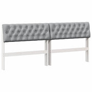 Testiera | Testata imbottita Grigio chiaro 180 cm Pino massello