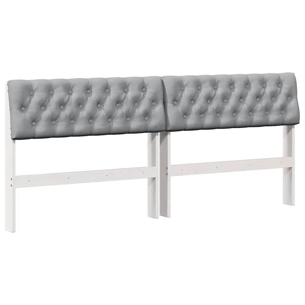 Testiera | Testata imbottita Grigio chiaro 180 cm Pino massello
