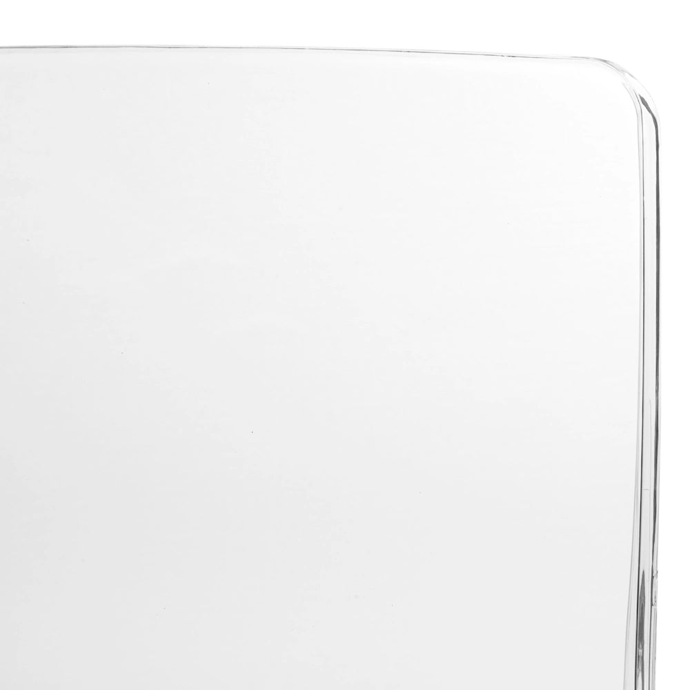 Set di 2 sedie trasparenti schienale in materiale sintetico senza braccioli impilabili sala da pranzo moderna