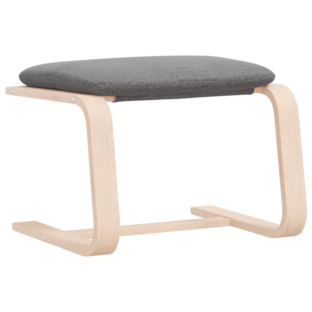 Poggiapiedi Grigio Chiaro 51x41x40 cm in Tessuto 352300