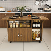 TAVOLO Pieghevole Mobile 3 in 1 110x70x80 cm MDF Color Noce