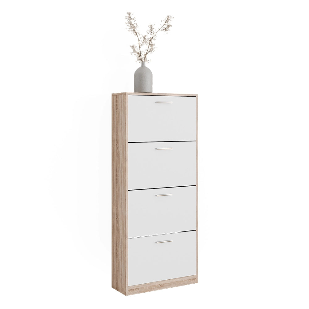 Vicco Scarpiera Sonoma/Bianco 59 x 137 cm con 4 scomparti