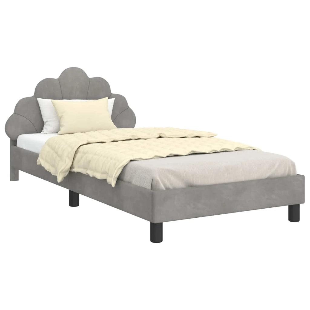 Struttura letto bambini con testata-Giroletto per bambini Grigio Chiaro 90 x 190 cm 818853