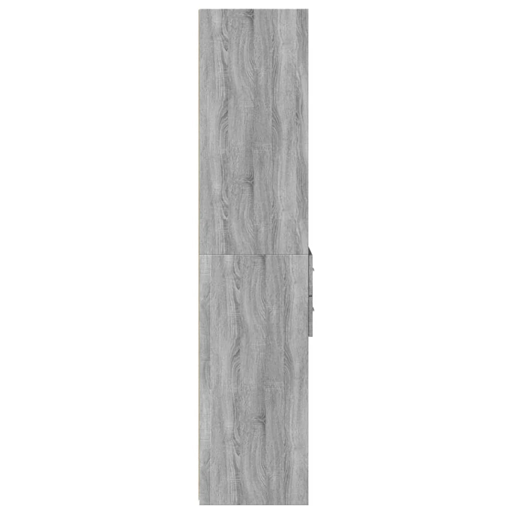 Buffet credenza cassettiera armadio mobile contenitore organizer cucina soggiorno salotto rovere Sonoma alto 45 x 42,5 x 185 cm legno ingegnerizzato grigio 02_0035369