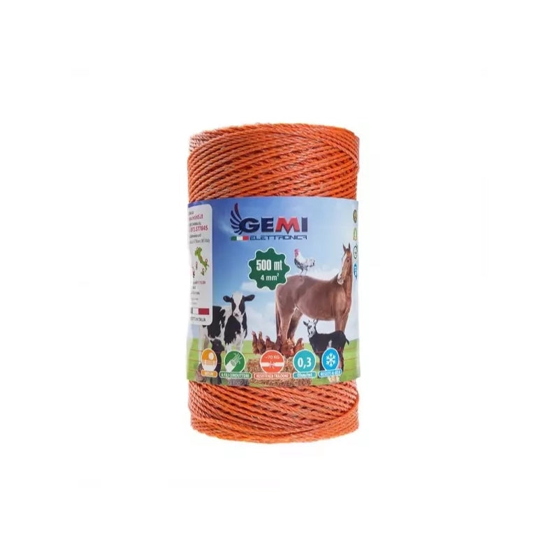 Kit recinto elettrico - 1x Elettrificatore B12 a btteria 12V o corrente 220V + 1x Filo 500MT 4Mm² + 100 isolatori legno