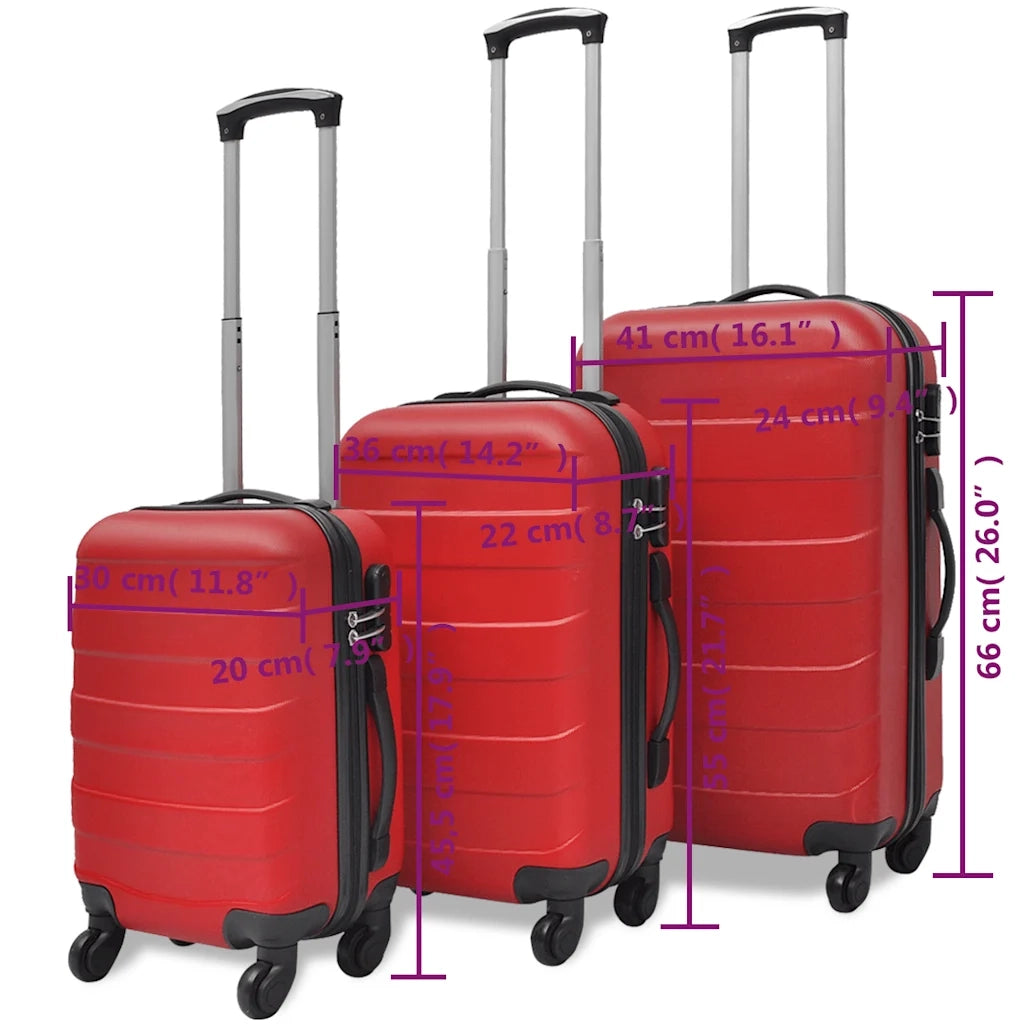 Set Trolley 3 pz Rosso CFW1693384