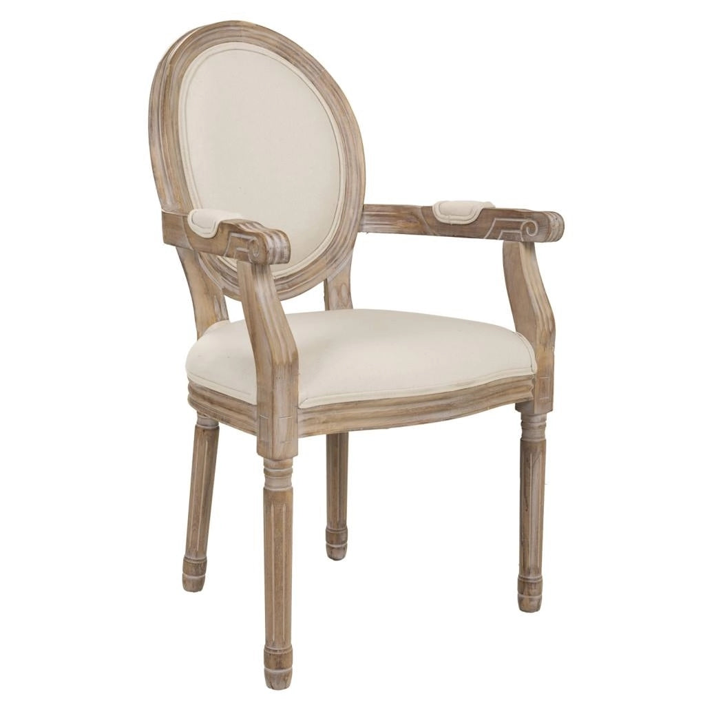 Sedia in legno imbottita beige 55x46x48/96h