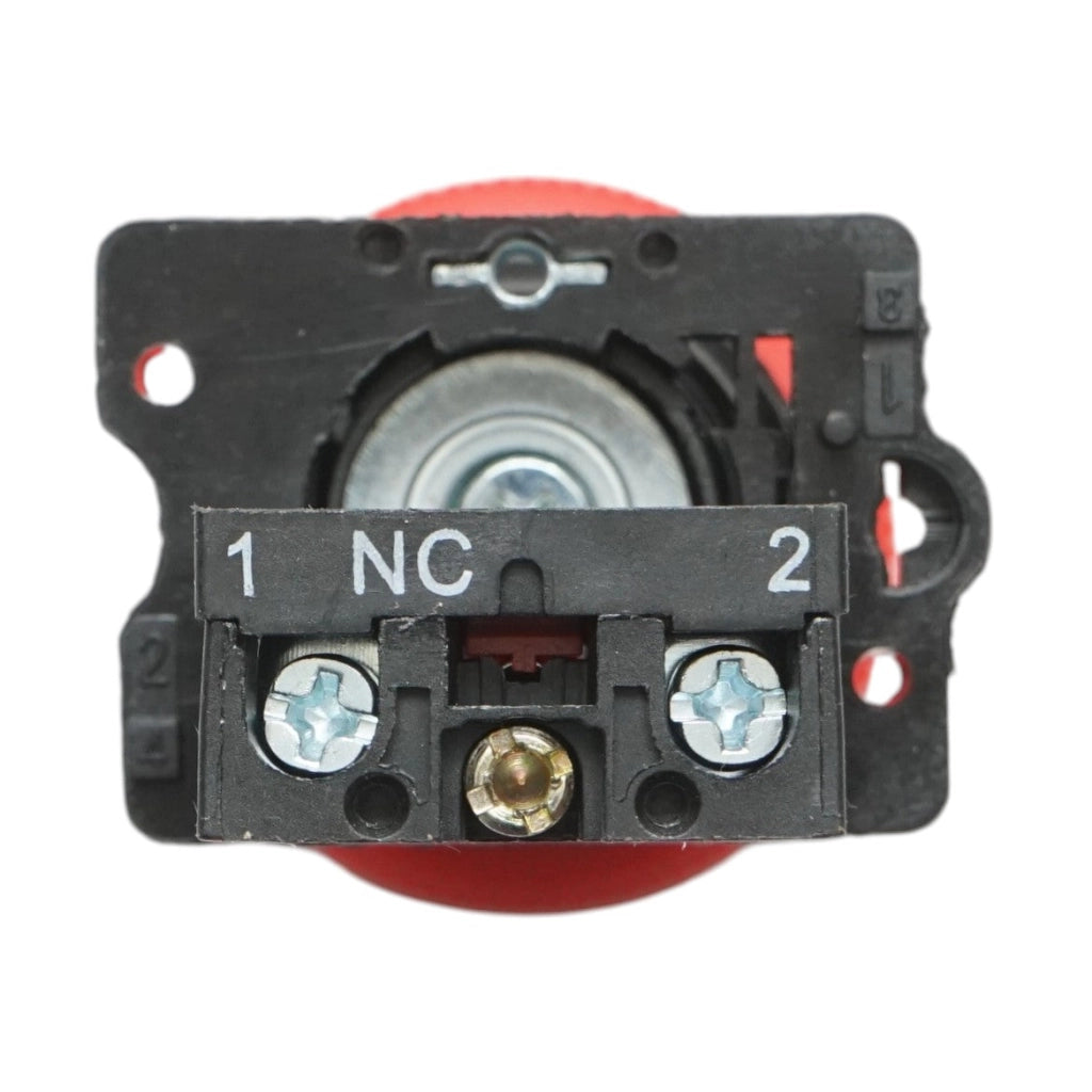 Pulsante di arresto di emergenza rosso con sgancio a rotazione 40 mm, 1 NC, 400 V/10 A LAY5 Breckner Germany