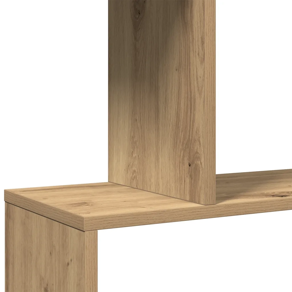 Libreria 4 Ripiani Rovere Artigianale 70x24x129 cm Truciolato 858110