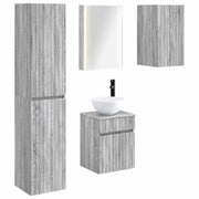 Set di Armadi da Bagno 5 pcs Sonoma grigio 43 x 11,5 x 60,5 cm 3407356