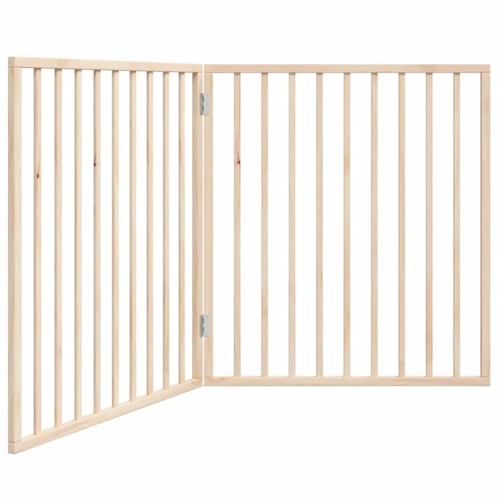 vidaXL Cancello per Cani Pieghevole 2 Pannelli 160 cm Legno di Pioppo