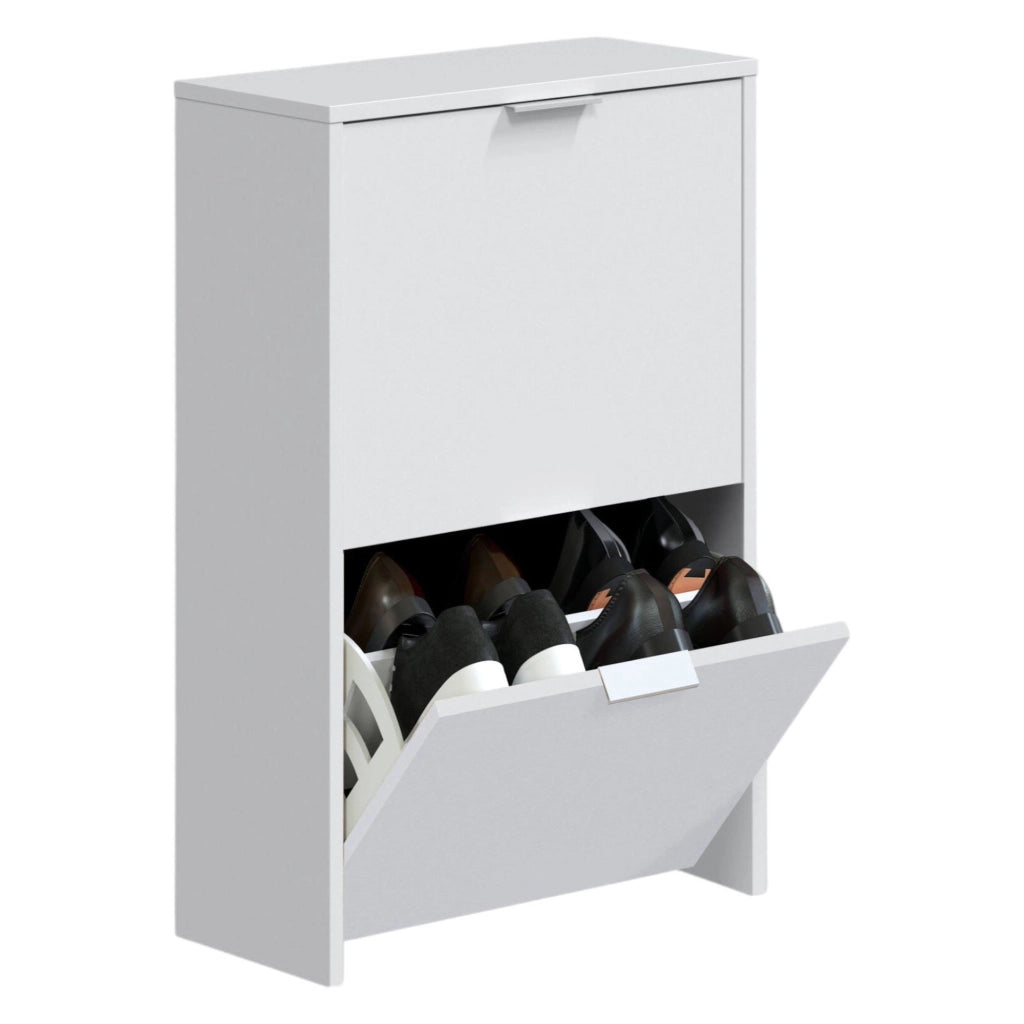 Mobile Portascarpe Arafat, Scarpiera 12 Paia, 50x22x75h cm Bianco
