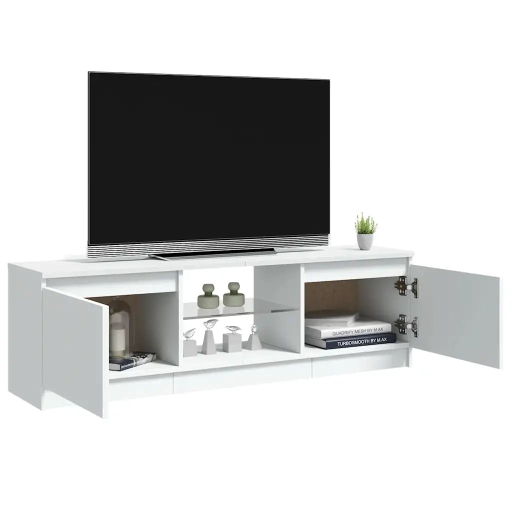 Mobile Porta TV con Luci LED Bianco 120x30x36 cm 804283
